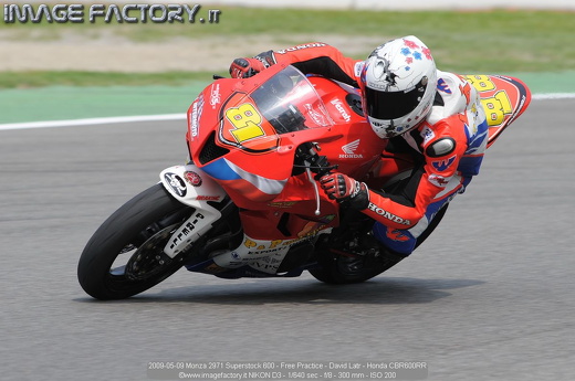 2009-05-09 Monza 2971 Superstock 600 - Free Practice - David Latr - Honda CBR600RR